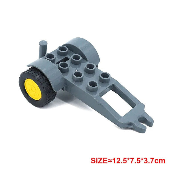 Planet Gates Yellow truck Large Building Blocks Car Model Children's Urban Traffic Accessories Assembled Toy Car Chassis Boat Motorcycle Compatible Duploe