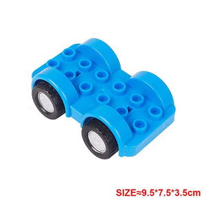 Planet Gates Yellow truck Large Building Blocks Car Model Children's Urban Traffic Accessories Assembled Toy Car Chassis Boat Motorcycle Compatible Duploe