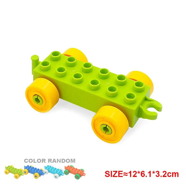 Planet Gates Yellow truck Large Building Blocks Car Model Children's Urban Traffic Accessories Assembled Toy Car Chassis Boat Motorcycle Compatible Duploe
