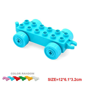 Planet Gates Yellow truck Large Building Blocks Car Model Children's Urban Traffic Accessories Assembled Toy Car Chassis Boat Motorcycle Compatible Duploe