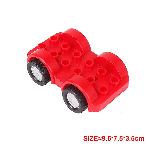 Planet Gates Yellow truck Large Building Blocks Car Model Children's Urban Traffic Accessories Assembled Toy Car Chassis Boat Motorcycle Compatible Duploe