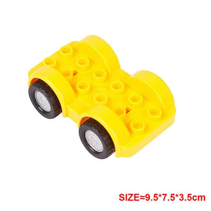Planet Gates Yellow truck Large Building Blocks Car Model Children's Urban Traffic Accessories Assembled Toy Car Chassis Boat Motorcycle Compatible Duploe