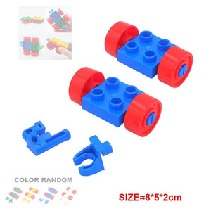 Planet Gates Yellow truck Large Building Blocks Car Model Children's Urban Traffic Accessories Assembled Toy Car Chassis Boat Motorcycle Compatible Duploe