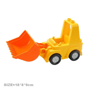 Planet Gates Yellow truck Large Building Blocks Car Model Children's Urban Traffic Accessories Assembled Toy Car Chassis Boat Motorcycle Compatible Duploe