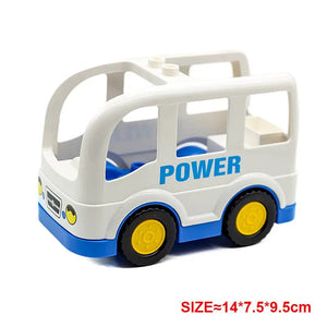 Planet Gates Yellow truck Large Building Blocks Car Model Children's Urban Traffic Accessories Assembled Toy Car Chassis Boat Motorcycle Compatible Duploe