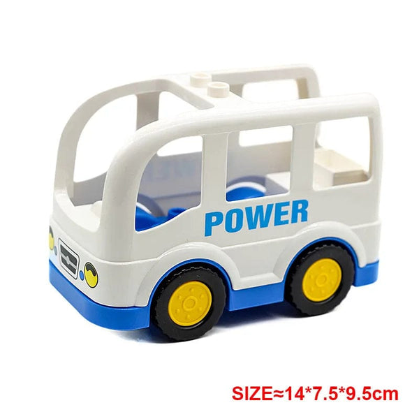 Planet Gates Yellow truck Large Building Blocks Car Model Children's Urban Traffic Accessories Assembled Toy Car Chassis Boat Motorcycle Compatible Duploe