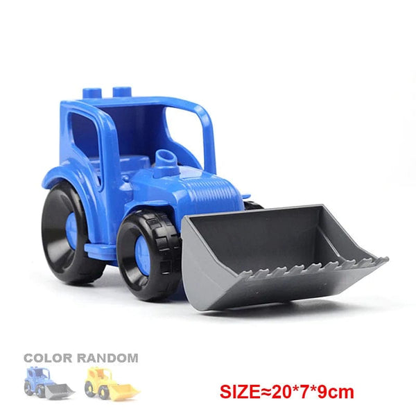 Planet Gates Yellow truck Large Building Blocks Car Model Children's Urban Traffic Accessories Assembled Toy Car Chassis Boat Motorcycle Compatible Duploe