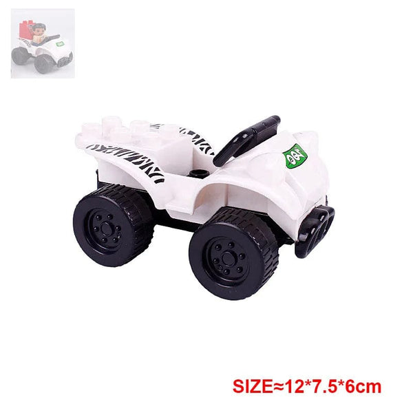 Planet Gates Yellow truck Large Building Blocks Car Model Children's Urban Traffic Accessories Assembled Toy Car Chassis Boat Motorcycle Compatible Duploe