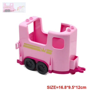 Planet Gates Yellow truck Large Building Blocks Car Model Children's Urban Traffic Accessories Assembled Toy Car Chassis Boat Motorcycle Compatible Duploe