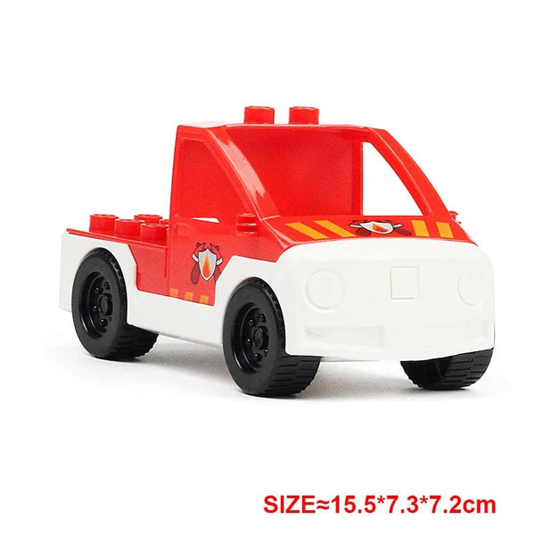 Planet Gates Yellow truck Large Building Blocks Car Model Children's Urban Traffic Accessories Assembled Toy Car Chassis Boat Motorcycle Compatible Duploe