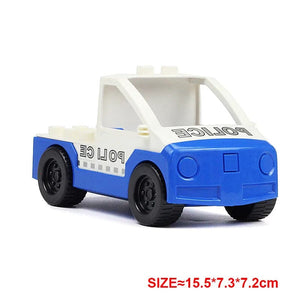 Planet Gates Yellow truck Large Building Blocks Car Model Children's Urban Traffic Accessories Assembled Toy Car Chassis Boat Motorcycle Compatible Duploe