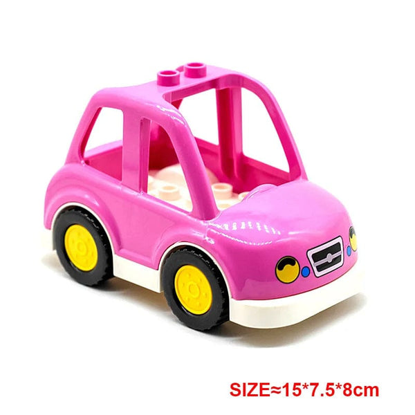 Planet Gates Yellow truck Large Building Blocks Car Model Children's Urban Traffic Accessories Assembled Toy Car Chassis Boat Motorcycle Compatible Duploe