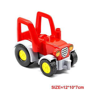 Planet Gates Yellow truck Large Building Blocks Car Model Children's Urban Traffic Accessories Assembled Toy Car Chassis Boat Motorcycle Compatible Duploe