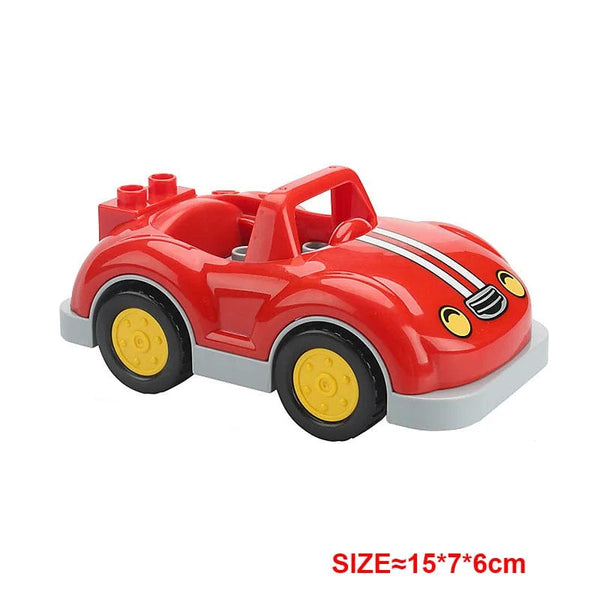 Planet Gates Yellow truck Large Building Blocks Car Model Children's Urban Traffic Accessories Assembled Toy Car Chassis Boat Motorcycle Compatible Duploe
