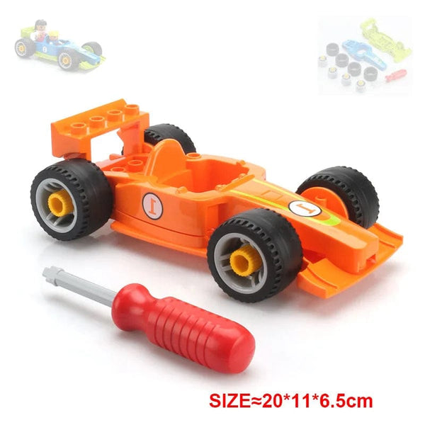 Planet Gates Yellow truck Large Building Blocks Car Model Children's Urban Traffic Accessories Assembled Toy Car Chassis Boat Motorcycle Compatible Duploe