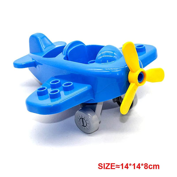 Planet Gates Yellow truck Large Building Blocks Car Model Children's Urban Traffic Accessories Assembled Toy Car Chassis Boat Motorcycle Compatible Duploe