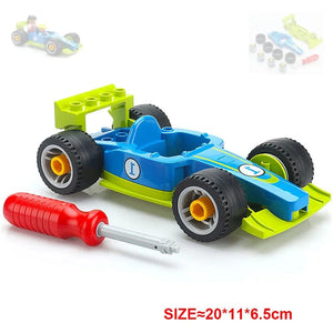 Planet Gates Yellow truck Large Building Blocks Car Model Children's Urban Traffic Accessories Assembled Toy Car Chassis Boat Motorcycle Compatible Duploe