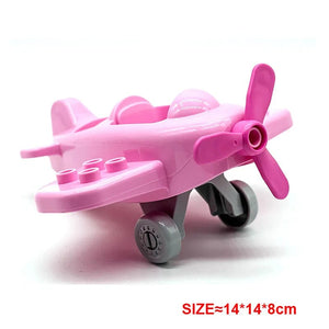 Planet Gates Yellow truck Large Building Blocks Car Model Children's Urban Traffic Accessories Assembled Toy Car Chassis Boat Motorcycle Compatible Duploe