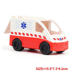 Planet Gates Yellow truck Large Building Blocks Car Model Children's Urban Traffic Accessories Assembled Toy Car Chassis Boat Motorcycle Compatible Duploe