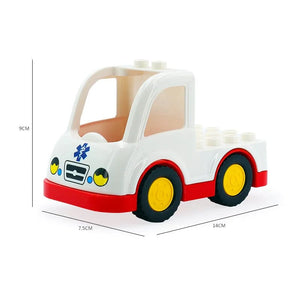 Planet Gates Yellow truck Large Building Blocks Car Model Children's Urban Traffic Accessories Assembled Toy Car Chassis Boat Motorcycle Compatible Duploe