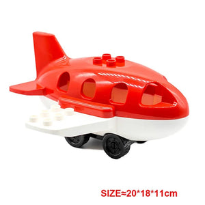 Planet Gates Yellow truck Large Building Blocks Car Model Children's Urban Traffic Accessories Assembled Toy Car Chassis Boat Motorcycle Compatible Duploe