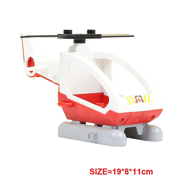 Planet Gates Yellow truck Large Building Blocks Car Model Children's Urban Traffic Accessories Assembled Toy Car Chassis Boat Motorcycle Compatible Duploe