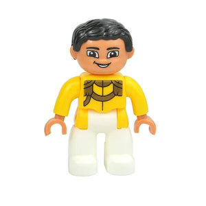 Planet Gates Yellow Uncle Figures Dolls Big Size Building Blocks Family Action Workers Doctor Police Farmer Compatible Large Bricks Duploes Kid Toys