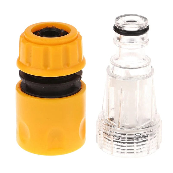 Planet Gates Yellow Water Connector +filter Accessories Car Washer Adapter Pressure Washer Filters Nets Hose Pipe Fitting Nozzle Garden