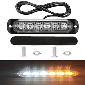 Planet Gates yellow White / 1pc New 6 LED Emergency Strobe Lights Red Blue Strobe Warning Flashing Car Light Caution Hazard Lighting Bar For Cars Truck