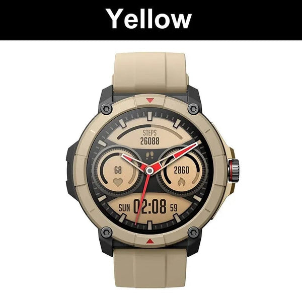 Planet Gates Yellow [World Premiere]MASX Oasis X Premium GPS Smart Watch Alexa Built-in GPS Hi-Fi Bluetooth Phone Calls Military Grade Sports Watch
