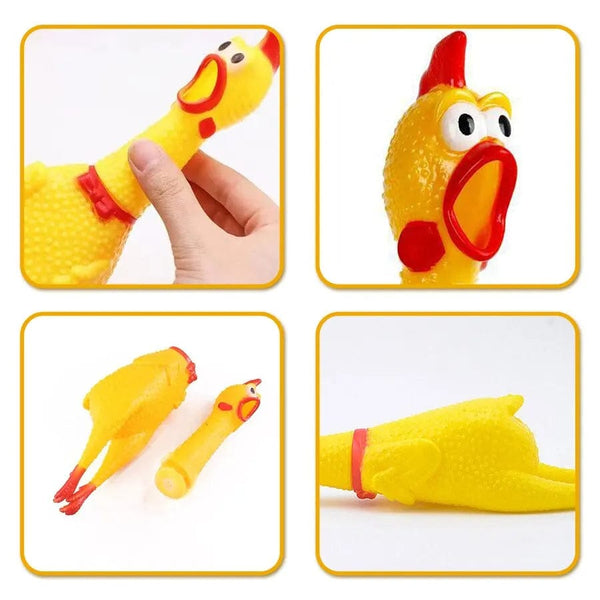 Planet Gates yellow Yellow Screaming Chicken Dog Toys Novelty and Durable Chew Toy Sound Squeeze Screaming Toy