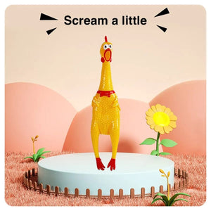Planet Gates yellow Yellow Screaming Chicken Dog Toys Novelty and Durable Chew Toy Sound Squeeze Screaming Toy