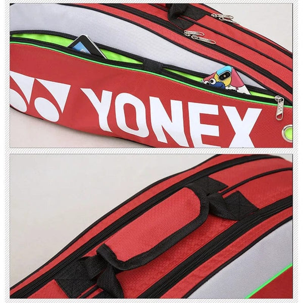 Planet Gates Yellow YONEX Original Badminton Bag Max For 3 Rackets With Shoes Compartment Shuttlecock Racket Sports Bag For Men Or Women 9332bag