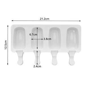Planet Gates YH-622 4 Cells /8 Cells Summer Ice Cream Silicone Mold DIY Ice Pop Maker Freezer Fruit Juice Popsicle Mould Ice Tray Cake Baking Mold