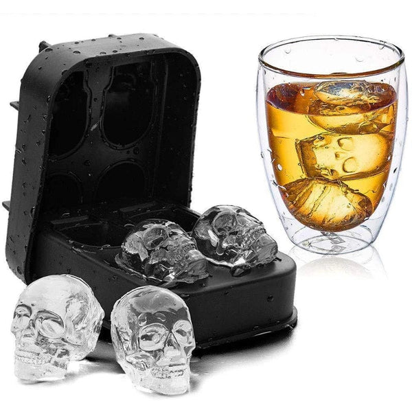 Planet Gates YH-663 3D Skull Silicone Mold Ice Cube Tray Mould Ice Cube Maker Ice Ball Mold Whiskey Wine Cocktail Ice Cube Mold Ice Ball Mold