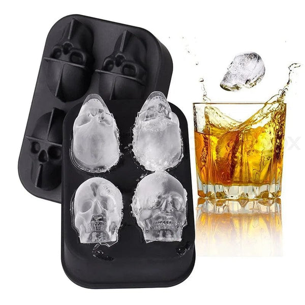 Planet Gates YH-663 3D Skull Silicone Mold Ice Cube Tray Mould Ice Cube Maker Ice Ball Mold Whiskey Wine Cocktail Ice Cube Mold Ice Ball Mold