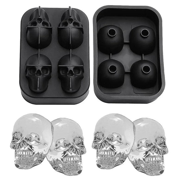 Planet Gates YH-663 3D Skull Silicone Mold Ice Cube Tray Mould Ice Cube Maker Ice Ball Mold Whiskey Wine Cocktail Ice Cube Mold Ice Ball Mold