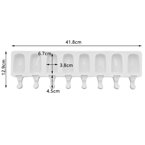 Planet Gates YH-741 4 Cells /8 Cells Summer Ice Cream Silicone Mold DIY Ice Pop Maker Freezer Fruit Juice Popsicle Mould Ice Tray Cake Baking Mold