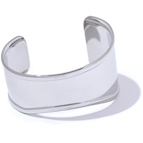 Planet Gates YH3369A Steel Yhpup High Quality Stainless Steel Metal Wide Cuff Open Bracelet Bangle Waterproof Texture Personalized Unisex Jewelry Bijoux