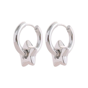 Planet Gates YH702A Platinum Yhpup Star Moon Heart Pendant Drop Hoop Huggie Earrings 18k Gold Plated Trendy Waterproof Stainless Steel Fashion Charm Jewelry