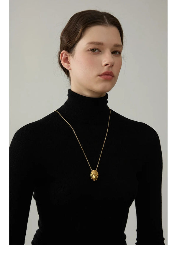 Planet Gates Yhpup 70cm Minimalist Long Unisex Sweater Chain Jewelry 316l Stainless Steel Oval Pendant Necklace for Men Women Waterproof