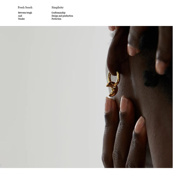 Planet Gates Yhpup Star Moon Heart Pendant Drop Hoop Huggie Earrings 18k Gold Plated Trendy Waterproof Stainless Steel Fashion Charm Jewelry