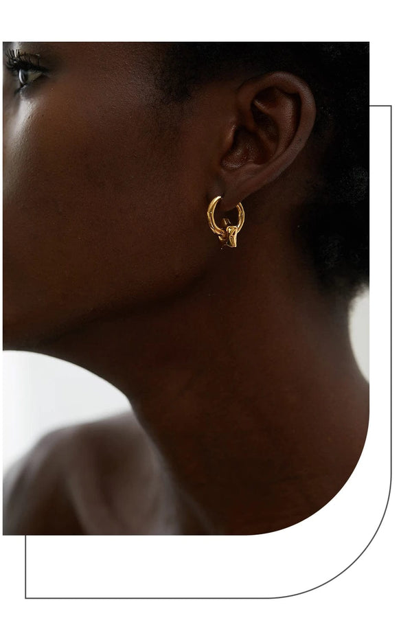 Planet Gates Yhpup Star Moon Heart Pendant Drop Hoop Huggie Earrings 18k Gold Plated Trendy Waterproof Stainless Steel Fashion Charm Jewelry