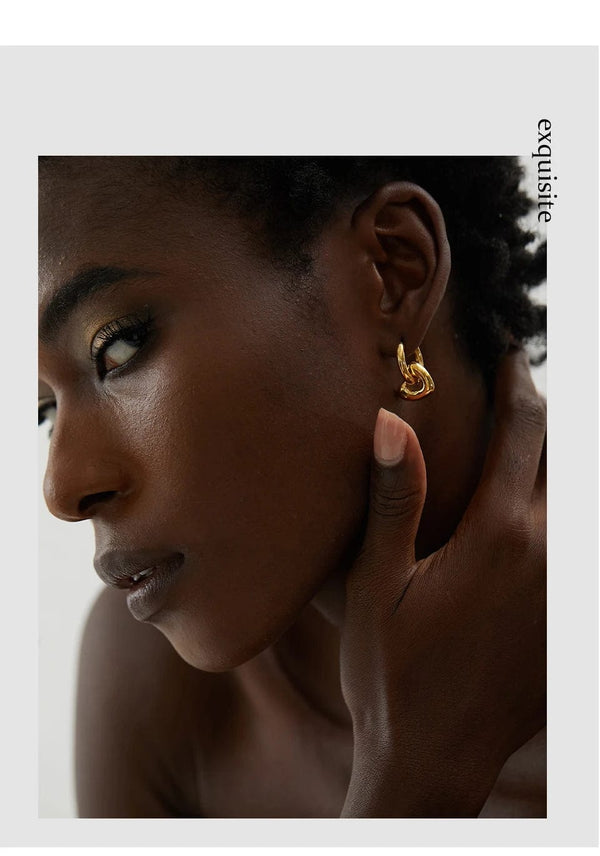 Planet Gates Yhpup Star Moon Heart Pendant Drop Hoop Huggie Earrings 18k Gold Plated Trendy Waterproof Stainless Steel Fashion Charm Jewelry