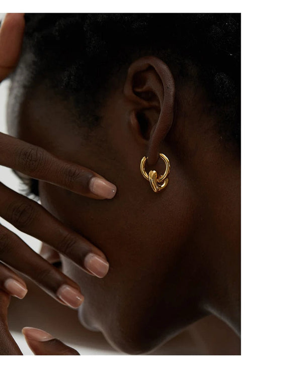 Planet Gates Yhpup Star Moon Heart Pendant Drop Hoop Huggie Earrings 18k Gold Plated Trendy Waterproof Stainless Steel Fashion Charm Jewelry