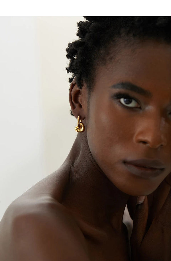 Planet Gates Yhpup Star Moon Heart Pendant Drop Hoop Huggie Earrings 18k Gold Plated Trendy Waterproof Stainless Steel Fashion Charm Jewelry