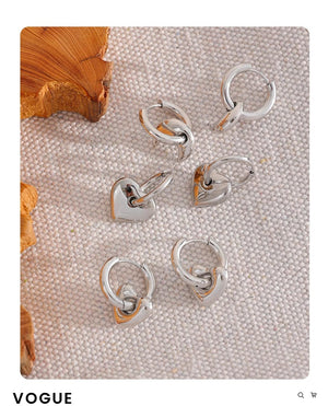 Planet Gates Yhpup Star Moon Heart Pendant Drop Hoop Huggie Earrings 18k Gold Plated Trendy Waterproof Stainless Steel Fashion Charm Jewelry