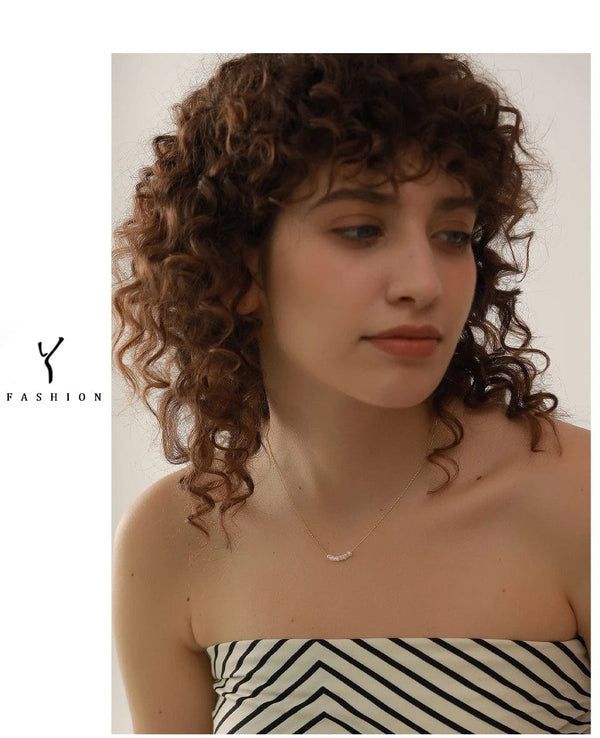 Planet Gates Yhpup Tarnish Free Natural Pearl Beads Chic Exquisite Necklace Thin Chain Stainless Steel Minimalist Charm Collar Jewelry Women