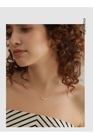 Planet Gates Yhpup Tarnish Free Natural Pearl Beads Chic Exquisite Necklace Thin Chain Stainless Steel Minimalist Charm Collar Jewelry Women