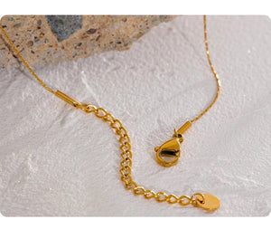 Planet Gates Yhpup Tarnish Free Natural Pearl Beads Chic Exquisite Necklace Thin Chain Stainless Steel Minimalist Charm Collar Jewelry Women